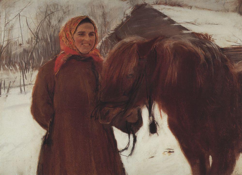 баба с лошадью